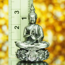 Thai Amulet Buddha Phra Kring YodThong YodKhunPhon Type A Silver Romdam BE2561