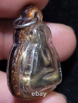Thai Amulet Buddha Phra Pidta L. P. Mui, Wat Pa Rakam Nuea B. E. 2533 Real, Rare Thai Amulet Buddha Phra Pidta L. P. Mui, Wat Pa Rakam Nuea B. E. 2533 Real, Rare