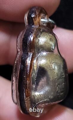 Thai Amulet Buddha Phra Pidta L. P. Mui, Wat Pa Rakam Nuea B. E. 2533 Real, Rare