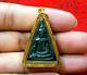 Thai Amulet Buddha Phra Somdej Leklai Carved 24K Pure Solid Gold Pendent Amazin