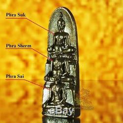 Thai Amulet Buddha Phra Suk/ Phra Serm/ Phra Sai Samrit V. SamBaramee Wat Phochai
