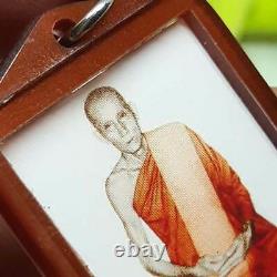 Thai Amulet Certificate LP KUAY PHOTO Pendant Talisman Love Buddha Thailand