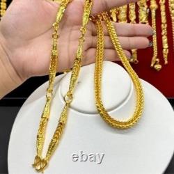 Thai Amulet Chain 7 Hoops Men's Gold Plated Necklace for Buddha Pendants