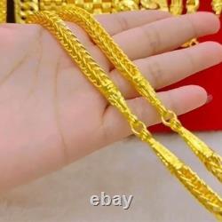 Thai Amulet Chain 7 Hoops Men's Gold Plated Necklace for Buddha Pendants