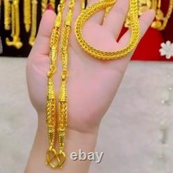 Thai Amulet Chain 7 Hoops Men's Gold Plated Necklace for Buddha Pendants