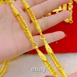 Thai Amulet Chain 7 Hoops Men's Gold Plated Necklace for Buddha Pendants