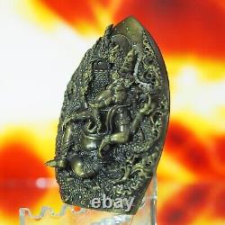 Thai Amulet Coin Phra Kring Buddha Jaosua SaweySuk Ganesha Bronze Satin BE2562