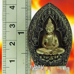 Thai Amulet Coin Phra Kring Buddha Jaosua SaweySuk Ganesha Bronze Satin BE2562