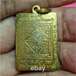 Thai Amulet Coin Support Luck Ajarn Noo Kanpai Buddha Eye Sutra Gold Powerful