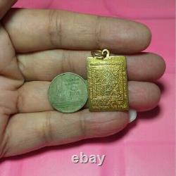Thai Amulet Coin Support Luck Ajarn Noo Kanpai Buddha Eye Sutra Gold Powerful
