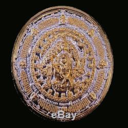 Thai Amulet Emerald Buddha coin Ajarn Mom bring prestige and good luck wealth