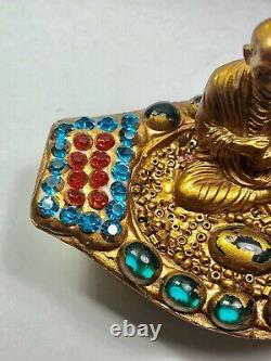 Thai Amulet LP Toh on Boat Wat Rakang Naga Eyes Gem Buddha Magic Talisman M122