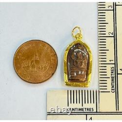 Thai Amulet Naga Buddha Wat Rakang Solid Gold Case Saturday 5 Ceremony 1996 Rare