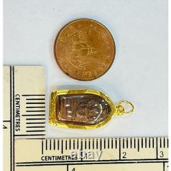 Thai Amulet Naga Buddha Wat Rakang Solid Gold Case Saturday 5 Ceremony 1996 Rare