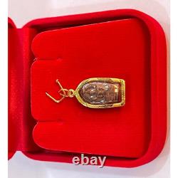 Thai Amulet Naga Buddha Wat Rakang Solid Gold Case Saturday 5 Ceremony 1996 Rare