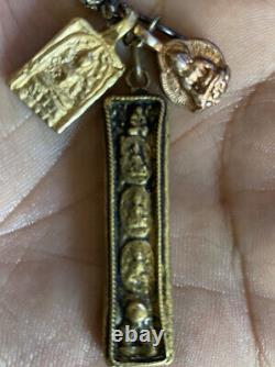 Thai Amulet Old Powerful Magic 5 Buddha Amulet Thailand Pendant