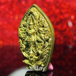 Thai Amulet Pendant Buddha Patihan PerdLok Open World Brass Wat Wimutidham 2560