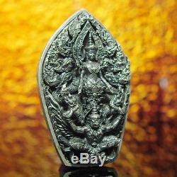 Thai Amulet Pendant Buddha Patihan PerdLok Open World Real Silver Wat Wimutidham