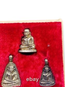 Thai Amulet Pendant Buddha Real Lp NGREN Boa Set 3 Phim B. E. 2535 Most Popular