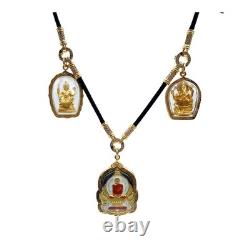 Thai Amulet Pendant Four-Faced Buddha Elephant God Luck Blessings Jewelry
