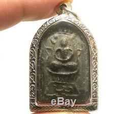 Thai Amulet Pendant Lp Boon Buddha In Sacred Temple Peaceful Happy Lucky Success
