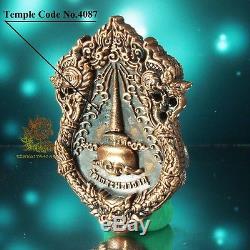 Thai Amulet Pendant Phra Buddha SiHing Bronze Kring Winyaphorn Wat PhraMahaThat