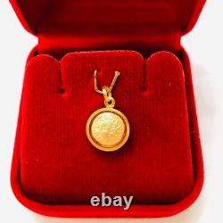 Thai Amulet Pendant Real Gold Waterproof Frame LP Thuat Wat Bowon Sor 5 Protect