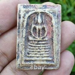 Thai Amulet Pendent Antique 19th C Buddha Phra Somdej Wat Ket Chaiyo top Rare