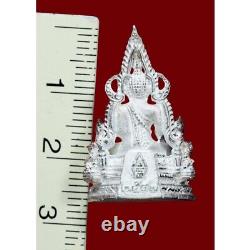 Thai Amulet Phra Buddha Chinnarat Gilded Model 47 Silver Medium Phim Luck Rare