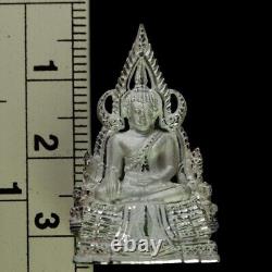 Thai Amulet Phra Buddha Chinnarat Gilded Model Year 2004 Large Phim Silver Mixed