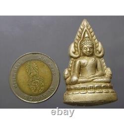 Thai Amulet Phra Buddha Chinnarat Retro Muen Yant Model Loy Ong Oud Kring Silver