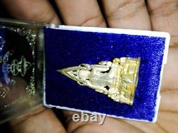 Thai Amulet Phra Buddha Chinnarat Year 1994 Genuine Silver Mala Biang Model No. 9