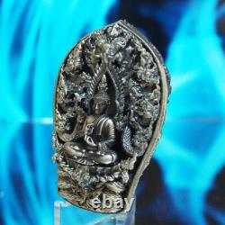 Thai Amulet Phra Buddha PathomNaga Wat Wimuttidham Real Silver BE2561 #20