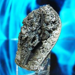 Thai Amulet Phra Buddha PathomNaga Wat Wimuttidham Real Silver BE2561 #20