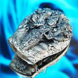 Thai Amulet Phra Buddha PathomNaga Wat Wimuttidham Real Silver BE2561 #20
