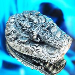 Thai Amulet Phra Buddha PathomNaga Wat Wimuttidham Real Silver BE2561 #20