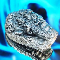 Thai Amulet Phra Buddha PathomNaga Wat Wimuttidham Real Silver BE2561 #20
