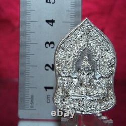 Thai Amulet Phra Khun Paen Buddha Metta Real Silver LP Arkhom BE2562