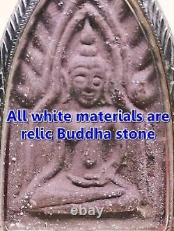 Thai Amulet Phra Khun Paen Relics Buddha Powder Purple Powerful Love Lucky Rich