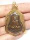 Thai Amulet Phra Lp Ruay Wat Tako Gold Micron Case Thailand Buddha Luck Pendant