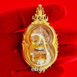 Thai Amulet Phra Nak Prok Thewanakraj Large Pim Buddha 3K Plated Jewelry Wealth