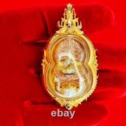 Thai Amulet Phra Nak Prok Thewanakraj Large Pim Buddha 3K Plated Jewelry Wealth