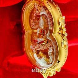 Thai Amulet Phra Nak Prok Thewanakraj Large Pim Buddha 3K Plated Jewelry Wealth