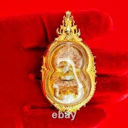Thai Amulet Phra Nak Prok Thewanakraj Large Pim Buddha 3K Plated Jewelry Wealth