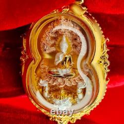 Thai Amulet Phra Nak Prok Thewanakraj Large Pim Buddha 3K Plated Jewelry Wealth