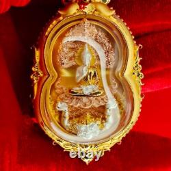 Thai Amulet Phra Nak Prok Thewanakraj Large Pim Buddha 3K Plated Jewelry Wealth
