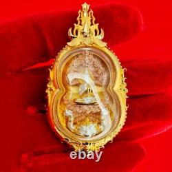 Thai Amulet Phra Nak Prok Thewanakraj Large Pim Buddha 3K Plated Jewelry Wealth