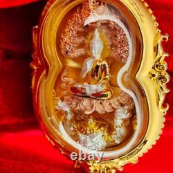 Thai Amulet Phra Nak Prok Thewanakraj Large Pim Buddha 3K Plated Jewelry Wealth