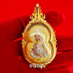 Thai Amulet Phra Nak Prok Thewanakraj Large Pim Buddha 3K Plated Jewelry Wealth