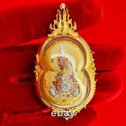 Thai Amulet Phra Nak Prok Thewanakraj Large Pim Buddha 3K Plated Jewelry Wealth